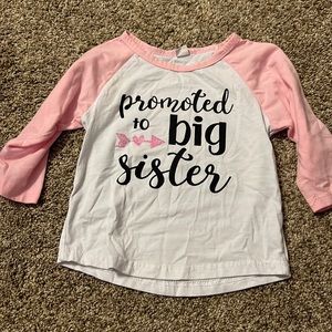 Promoted to big sister shirt